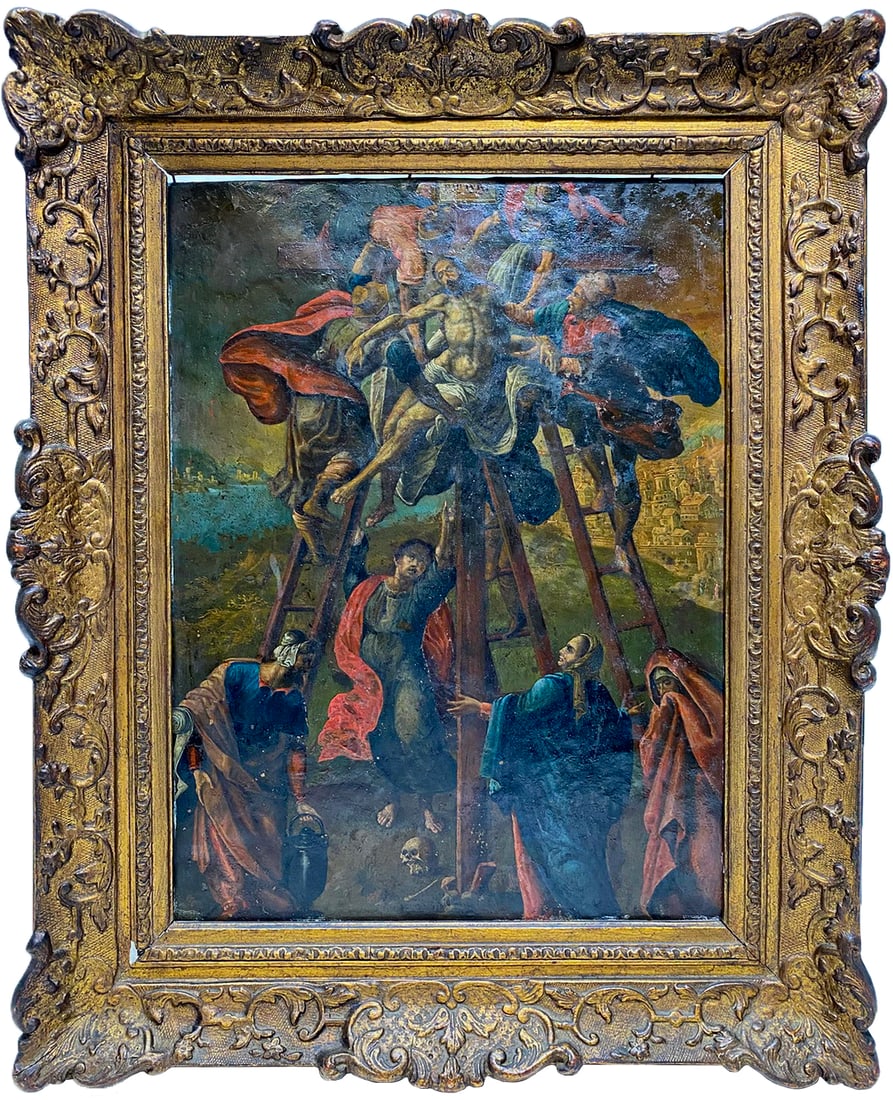 17th/18th C European Oil on Copper Religious Painting (1 of 8)