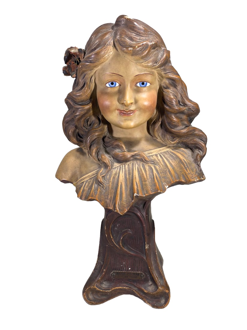 Signed A. TOSCAN Italian Terracotta or Plaster Bust (1 of 13)