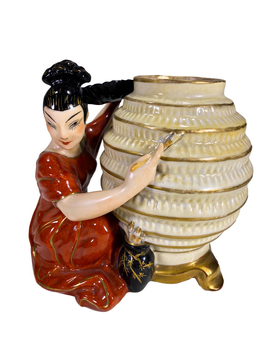 Art Deco French Aladin Porcelain Lamp (1 of 6)