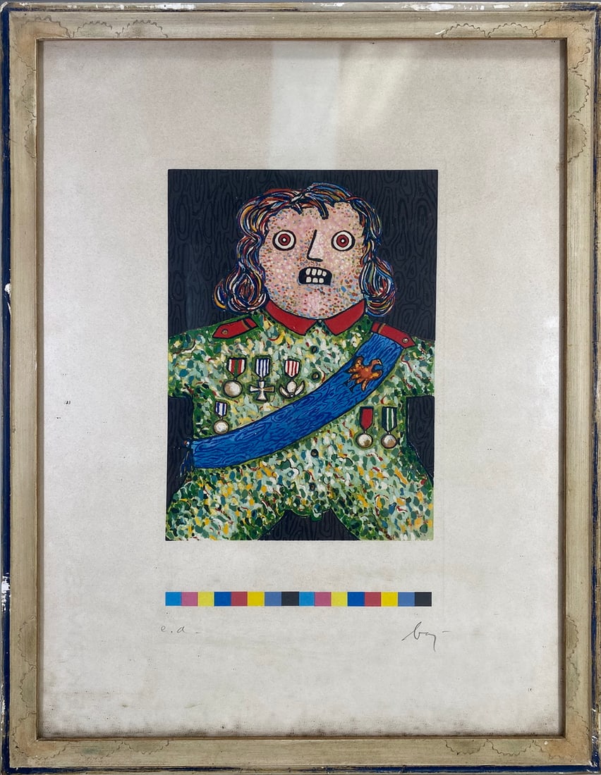 Vintage Italian Serigraph Print, signed (1 of 4)