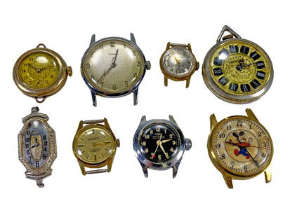 8 Assorted Watches, Bulova, Medana, Viccanta, etc: 8 Assorted Watches, Bulova, Medana, Viccanta, Solar, Timer, Velma, etc.Local Pick up call one day before to make an appointment. TO SHIP THIS ITEM IN USA OR INTERNATIONAL, PLEASE CONTACT THE SHIPPERS