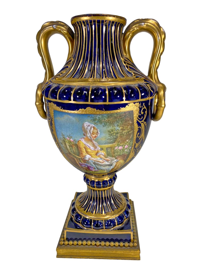 Antique French Sevres Porcelain Urn Painted by Collot (1 of 11)