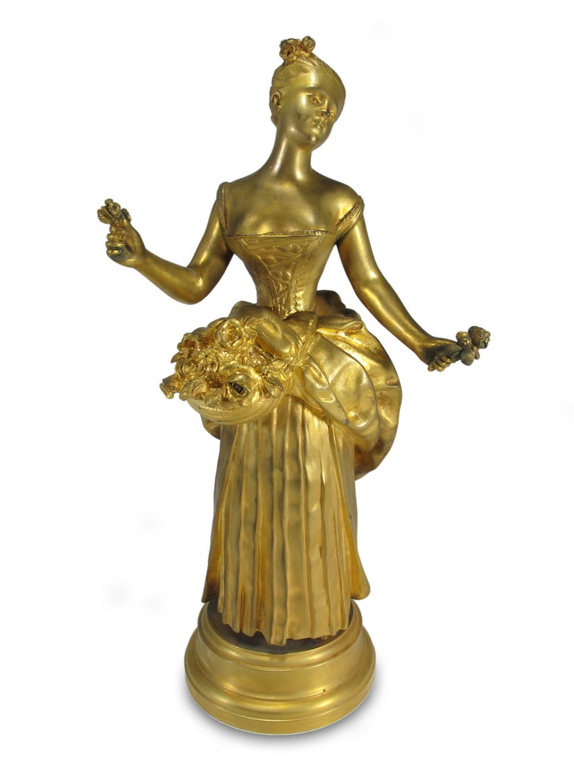 Maurice DE GHEEST (XIX-XX) gilt bronze sculpture (1 of 7)