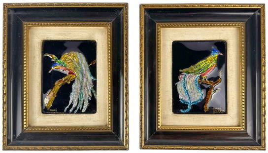 Camille Faure (1874-1956) Limoges Enamel on Copper Paintings: Camille Faure (1874-1956) Limoges Enamel on Copper Paintings. 7 x 6 in with frame. 3 3/4 x 2 3/4 in without frame.Local Pick up call one day before to make an appointment. TO SHIP THIS ITEM IN USA OR