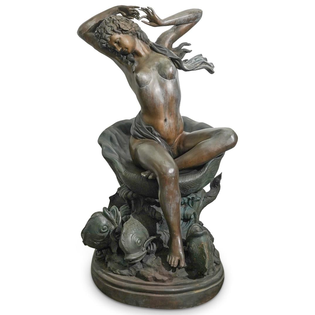 Large Patinated Bronze Garden Fountain (1 of 9)