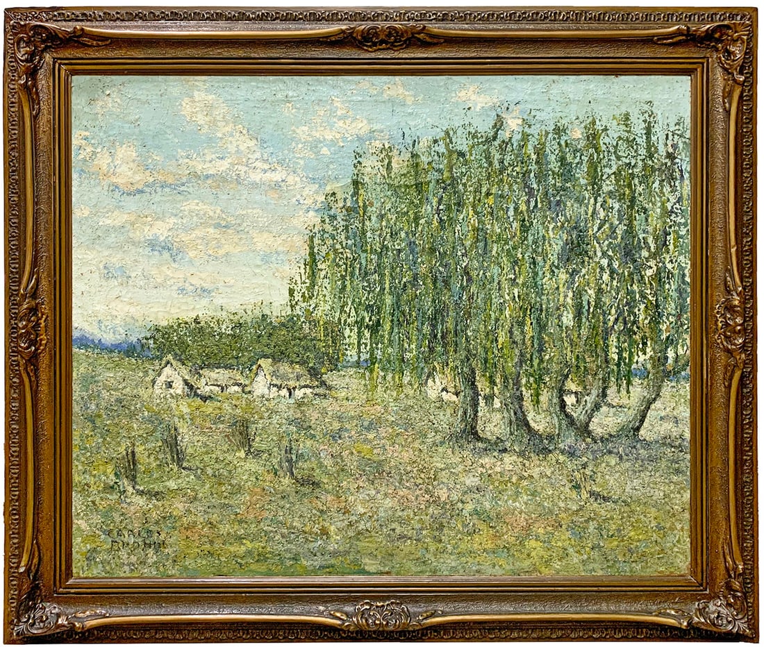 Antique Spanish Oil on Canvas Painting, signed: Antique Spanish Oil on Canvas Painting, signed. 45 x 53 in with frame. 35 1/4 x 43 1/4 in without frame.Local Pick up call one day before to make an appointment. TO SHIP THIS ITEM IN USA OR INTERNATIO