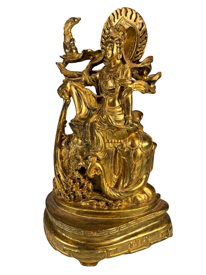 Asian Gilt Composition Sculpture (1 of 5)