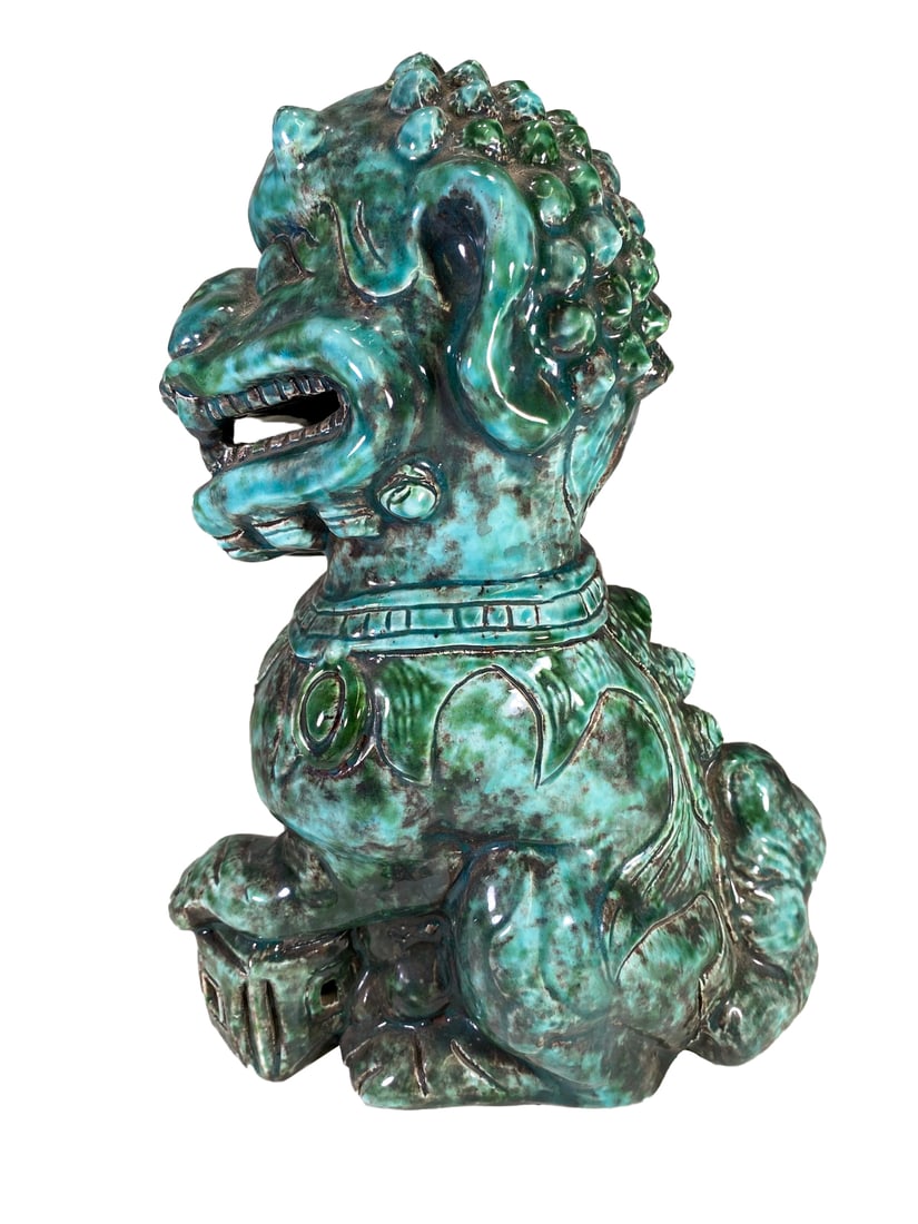 Antique Chinese Foodog Ceramic Statue (1 of 6)
