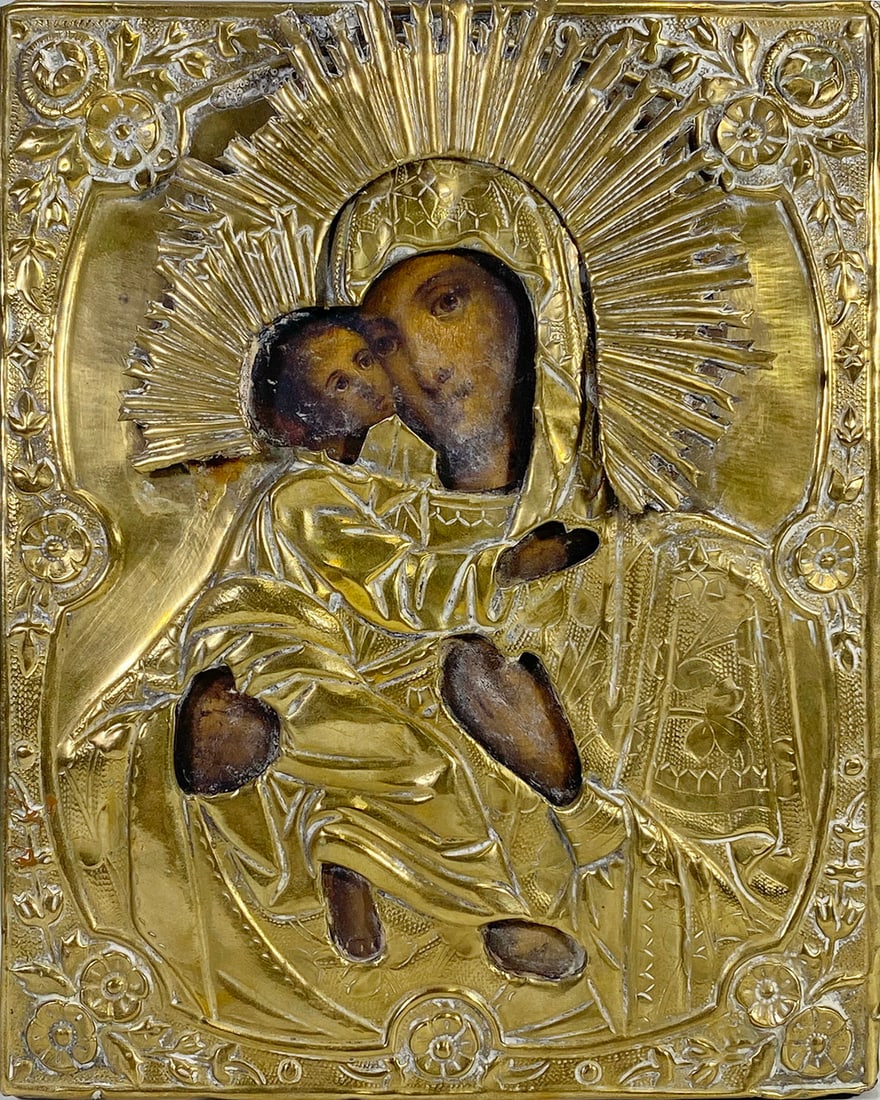 Antique Russian Brass Icon (1 of 3)