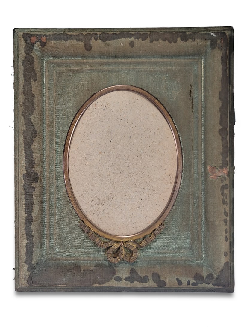 Antique French Bronze & Fabric Picture Frame (1 of 6)