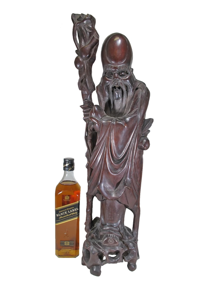 Antique Chinese Hand Carved Rosewood Sculpture (1 of 7)