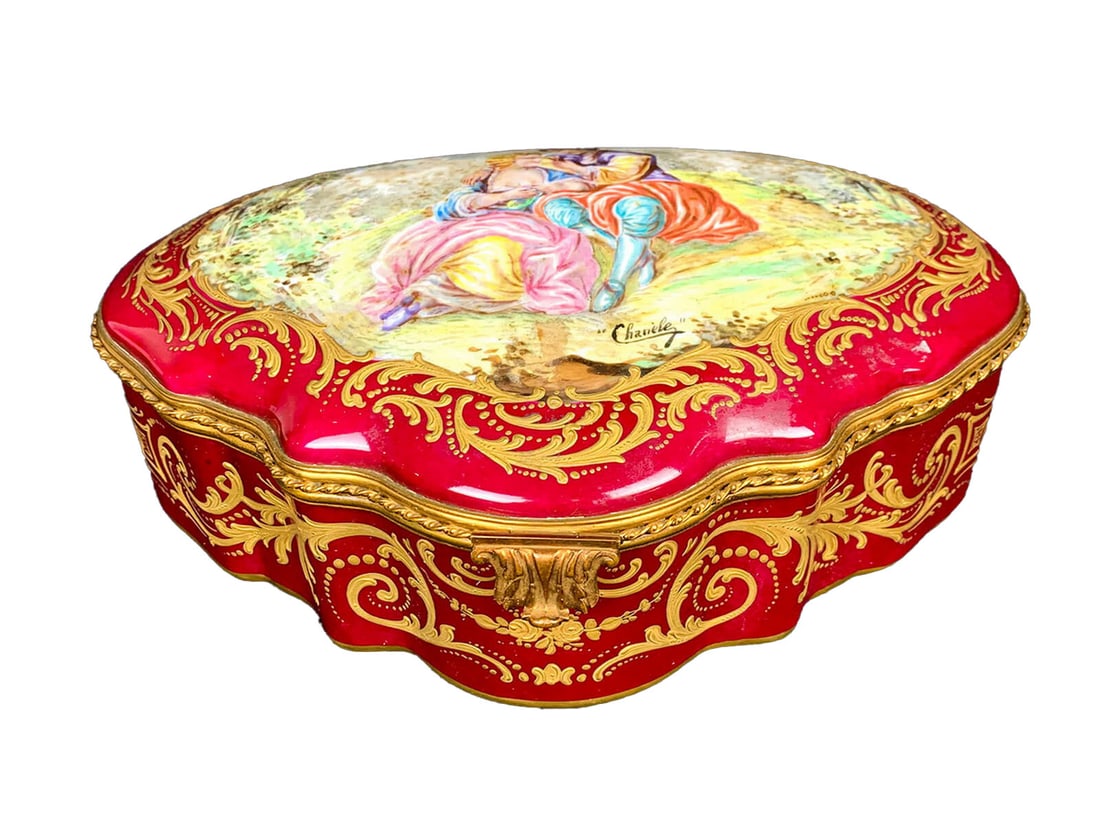 Antique French Sevres Porcelain Box, signed (1 of 11)