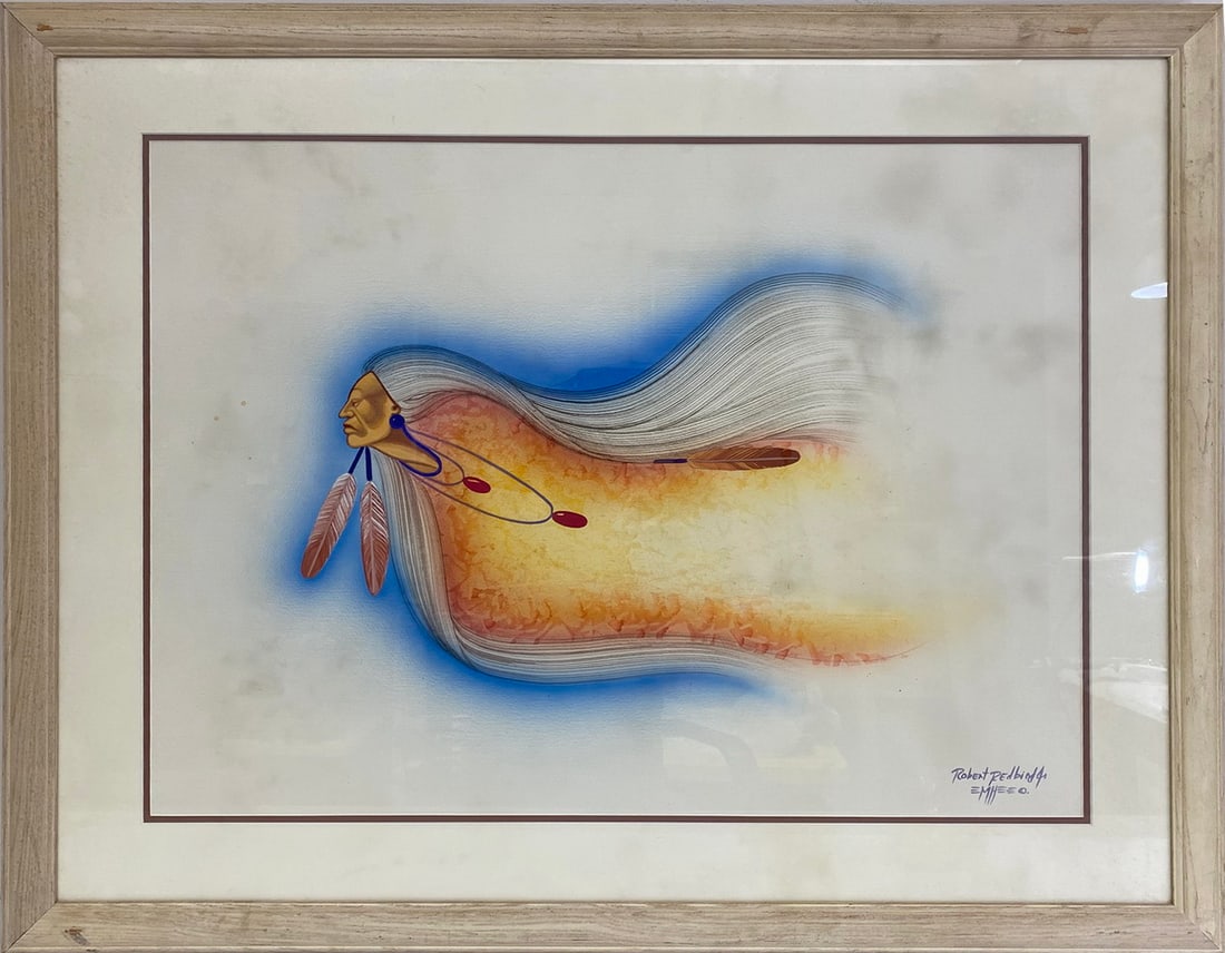 Robert REDBIRD (1939-2016) Kiowa Indian Watercolor (1 of 7)