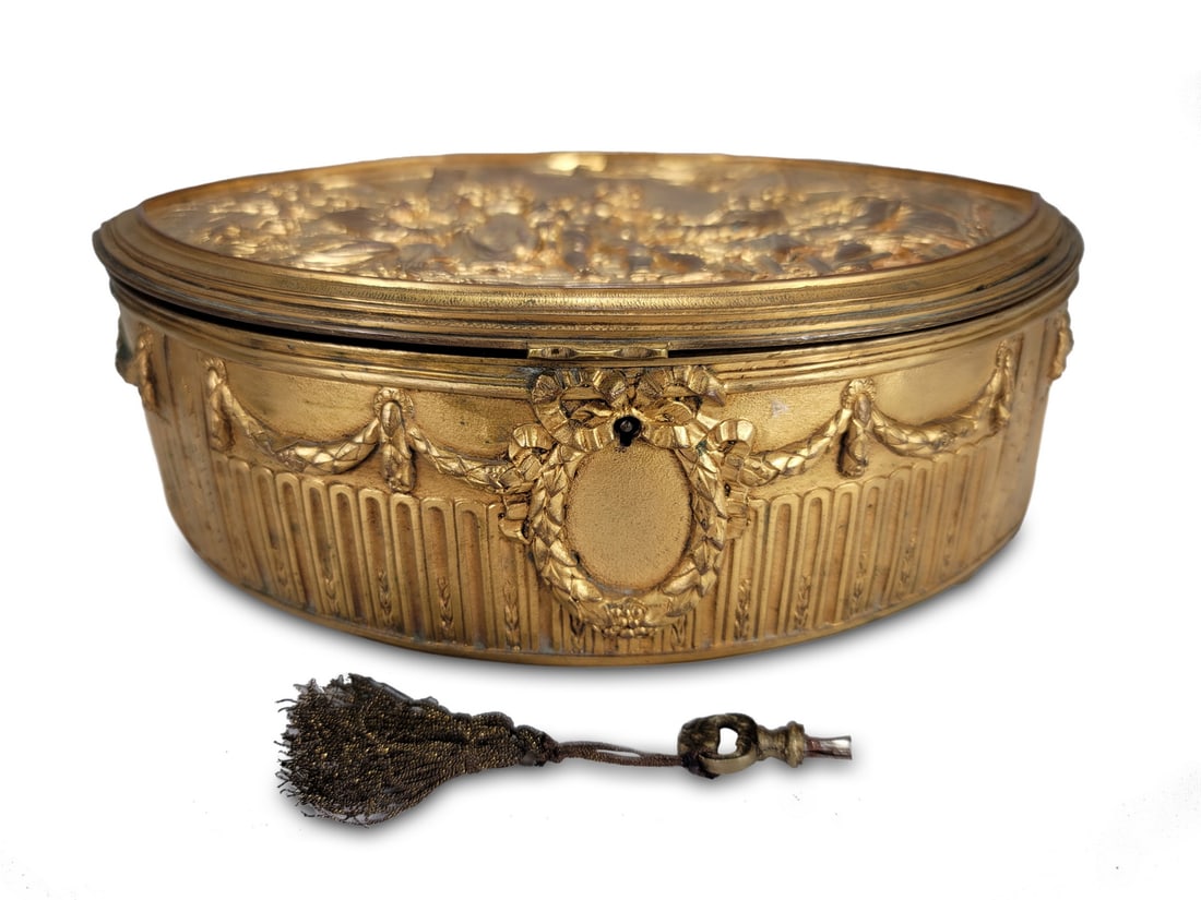 Antique French Gilt Bronze Box by E Laurent (1 of 8)