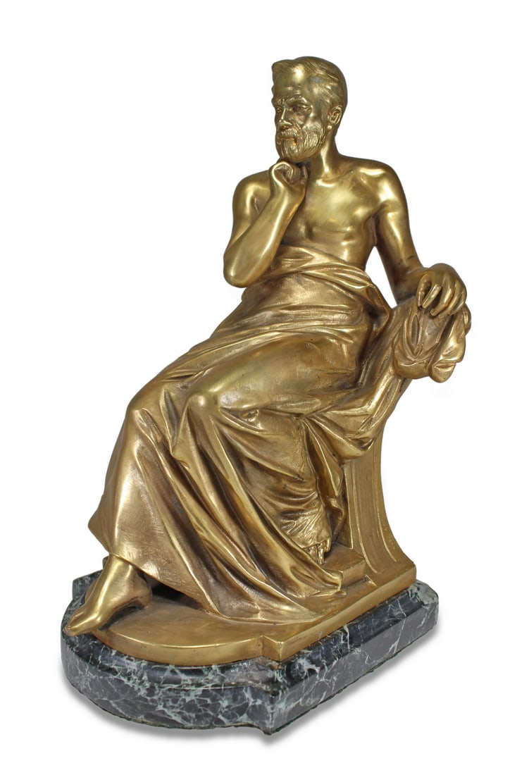Edouard DROUOT (1859-1945) gilt bronze statue (1 of 7)