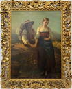 19th C European oil on canvas painting