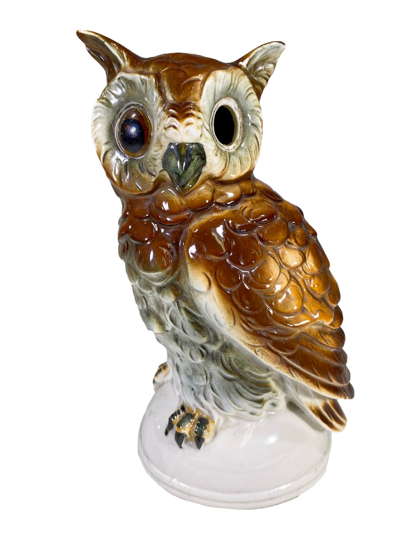 Probably French Aladin Owl Porcelain Lamp: Probably French Aladin Owl Porcelain Lamp. 7 3/4 x 4 in.Local Pick up call one day before to make an appointment. TO SHIP THIS ITEM IN USA OR INTERNATIONAL, PLEASE CONTACT THE SHIPPERS : 1) UPS store1