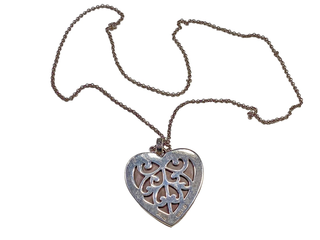 Sterling 925 & Abalone Heart Necklace (1 of 6)