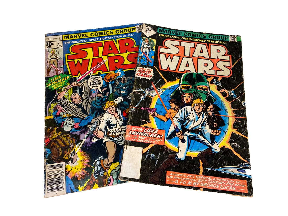 2 Star Wars, 1977 Marvel Comics Magazines (1 of 7)