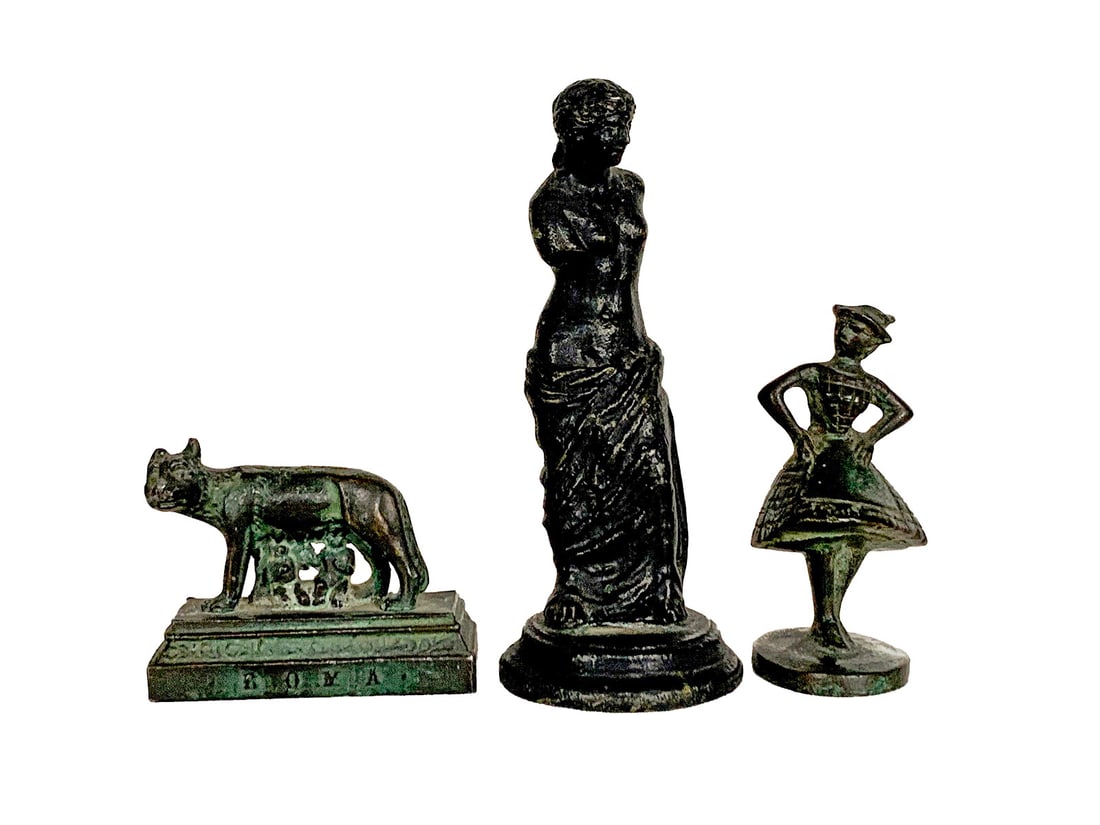 3 Antique Small Bronze Sculptures (1 of 12)