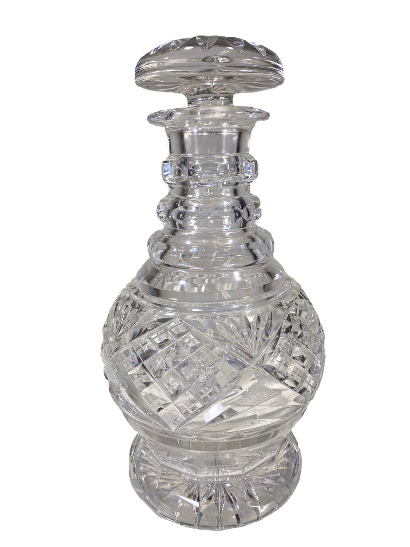 Vintage Cut to Clear Crystal Bottle (1 of 6)