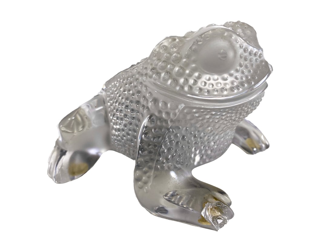 Lalique, France Gregoire Frog Glass Sculpture (1 of 9)