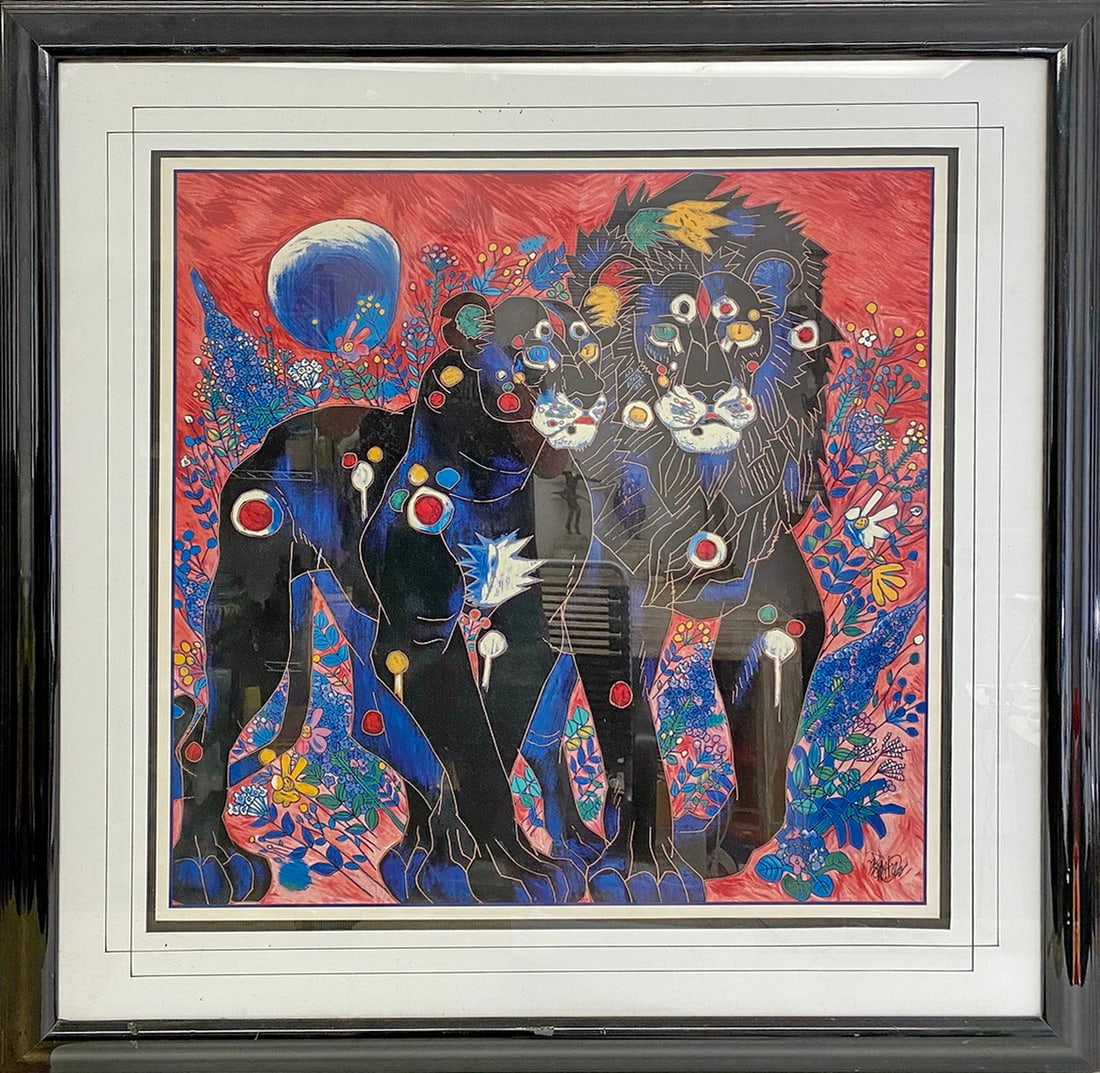 Large Lions Signed Poster Print (1 of 5)