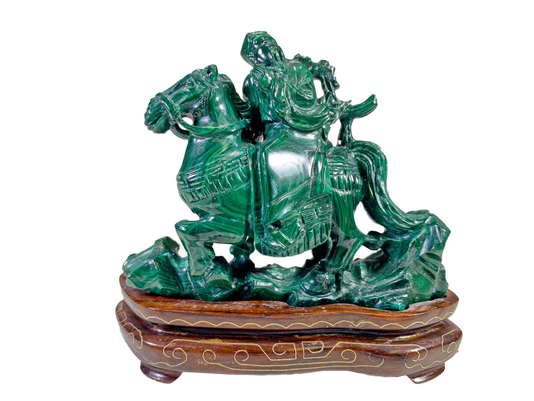 Vintage Chinese Carved Malachite Sculpture (1 of 5)