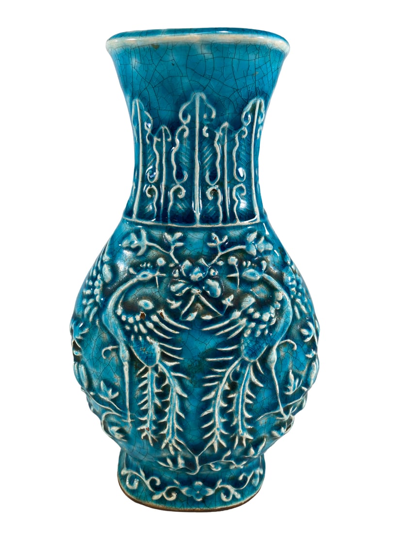 Vintage Oriental Pottery Vase (1 of 5)