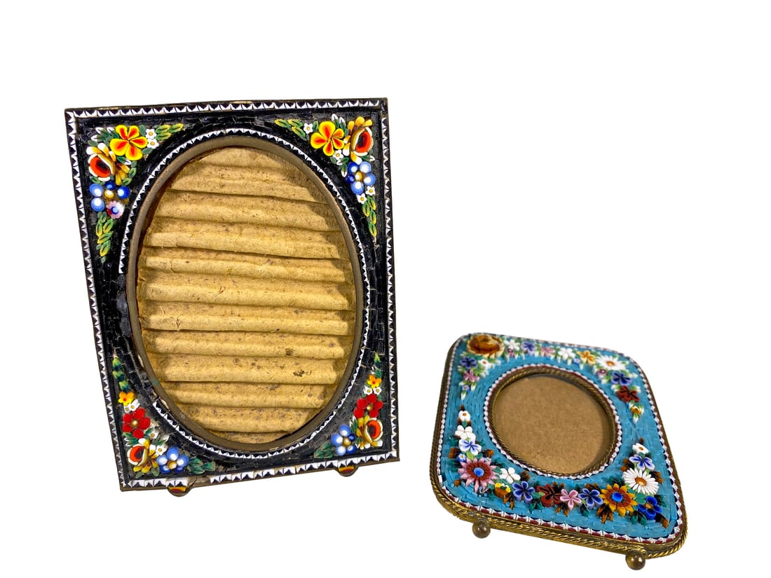 2 Vintage Micromosaic Picture Frames (1 of 8)