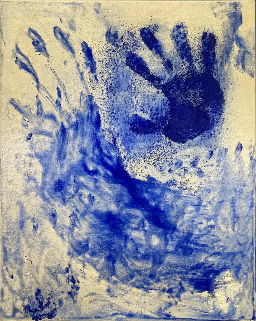 Attributed to Yves Klein, French Artist Canvas (1 of 5)