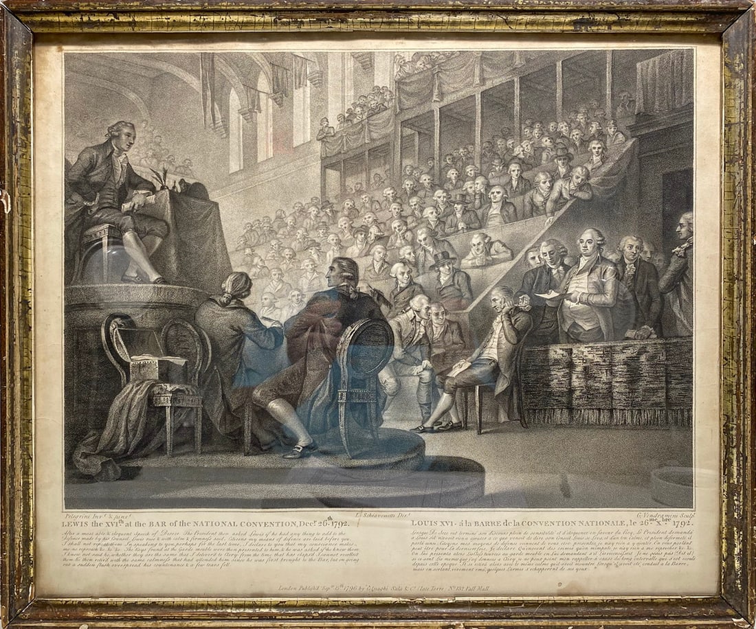 Louis XVI at the Bar of National Convention Engraving, 1796 (1 of 9)