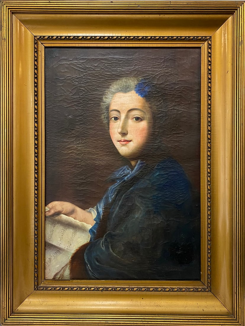 Antique European oil on canvas painting, signed (1 of 9)