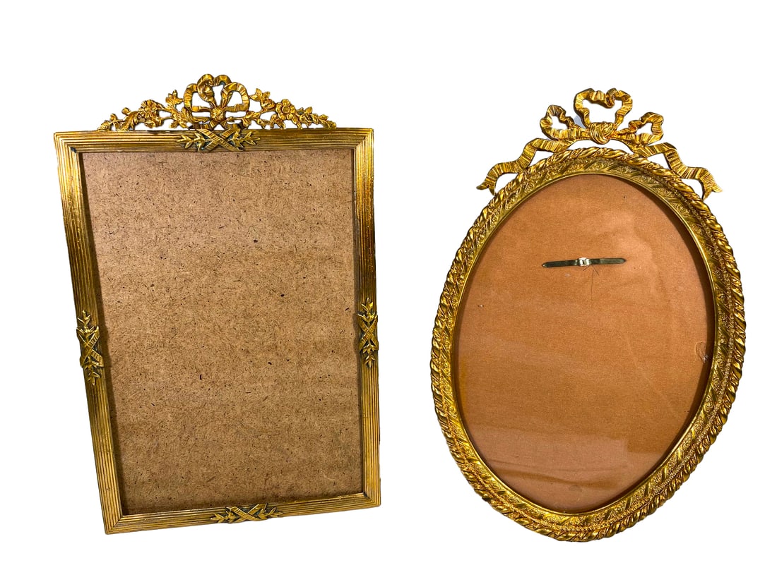 2 Antique French Gilt Bronze Picture Frames (1 of 5)