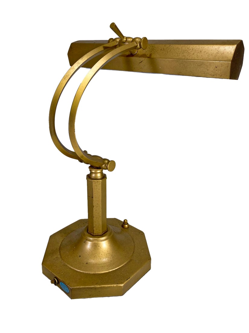 Antique American Gilt Bronze Desk Lamp (1 of 7)