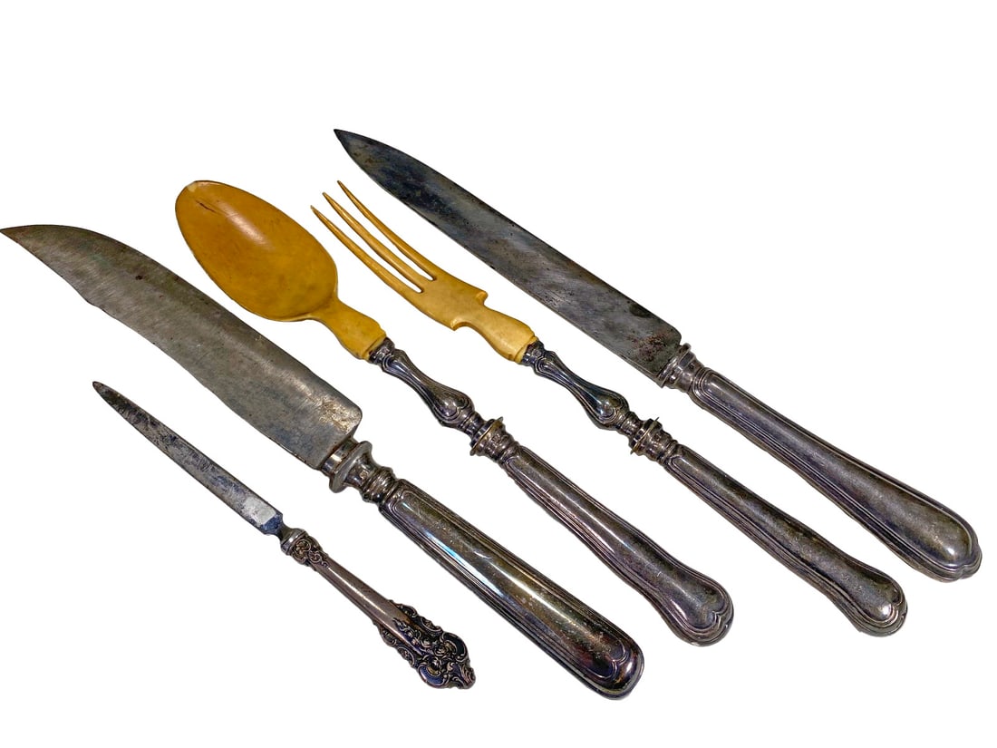 Set of 5 Christofle, WMF German & Others: Set of 5 Christofle, WMF German & Others . Bigger: 13 in.Local Pick up call one day before to make an appointment. TO SHIP THIS ITEM IN USA OR INTERNATIONAL, PLEASE CONTACT THE SHIPPERS : 1) UPS store