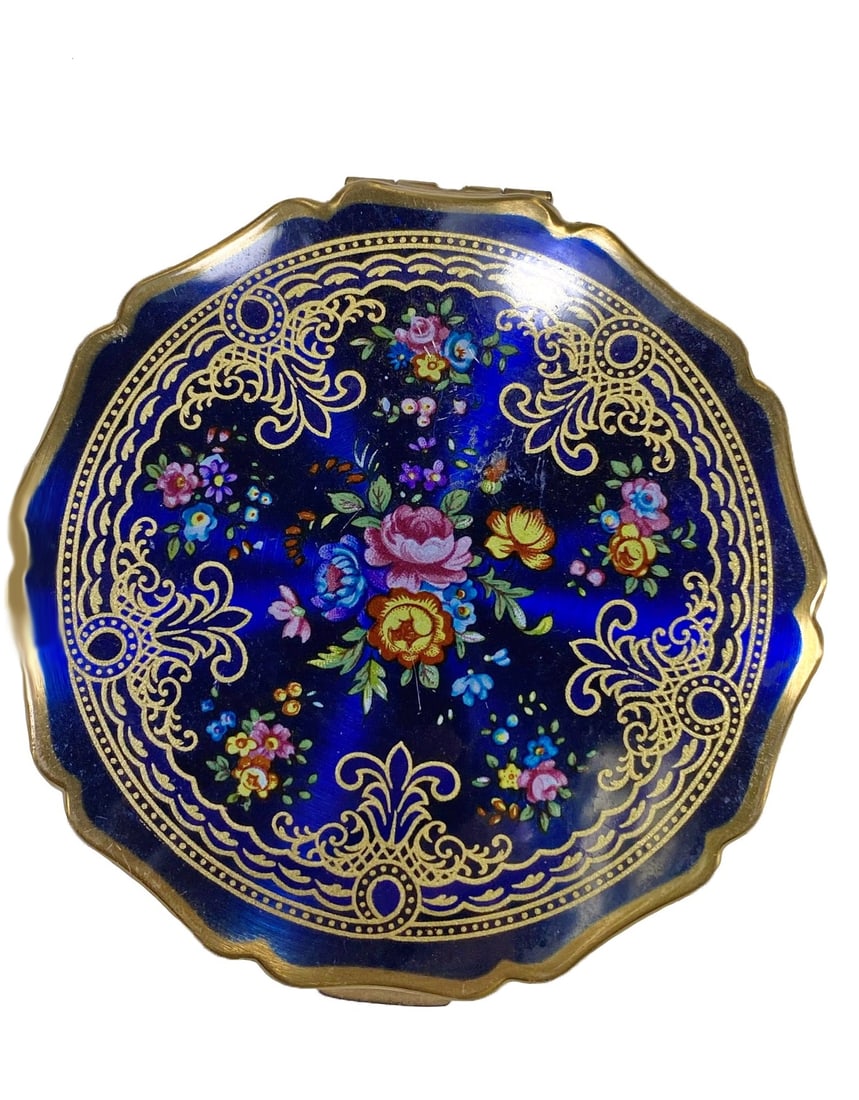 Stratton, England Enamel Powder Box (1 of 9)