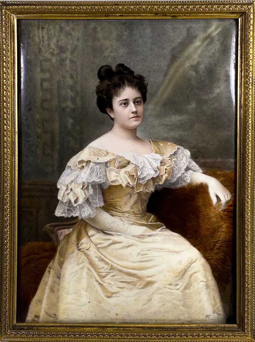 Mathieu DEROCHE (XIX-XX), Paris, 1900 Enamel on Metal (1 of 9)