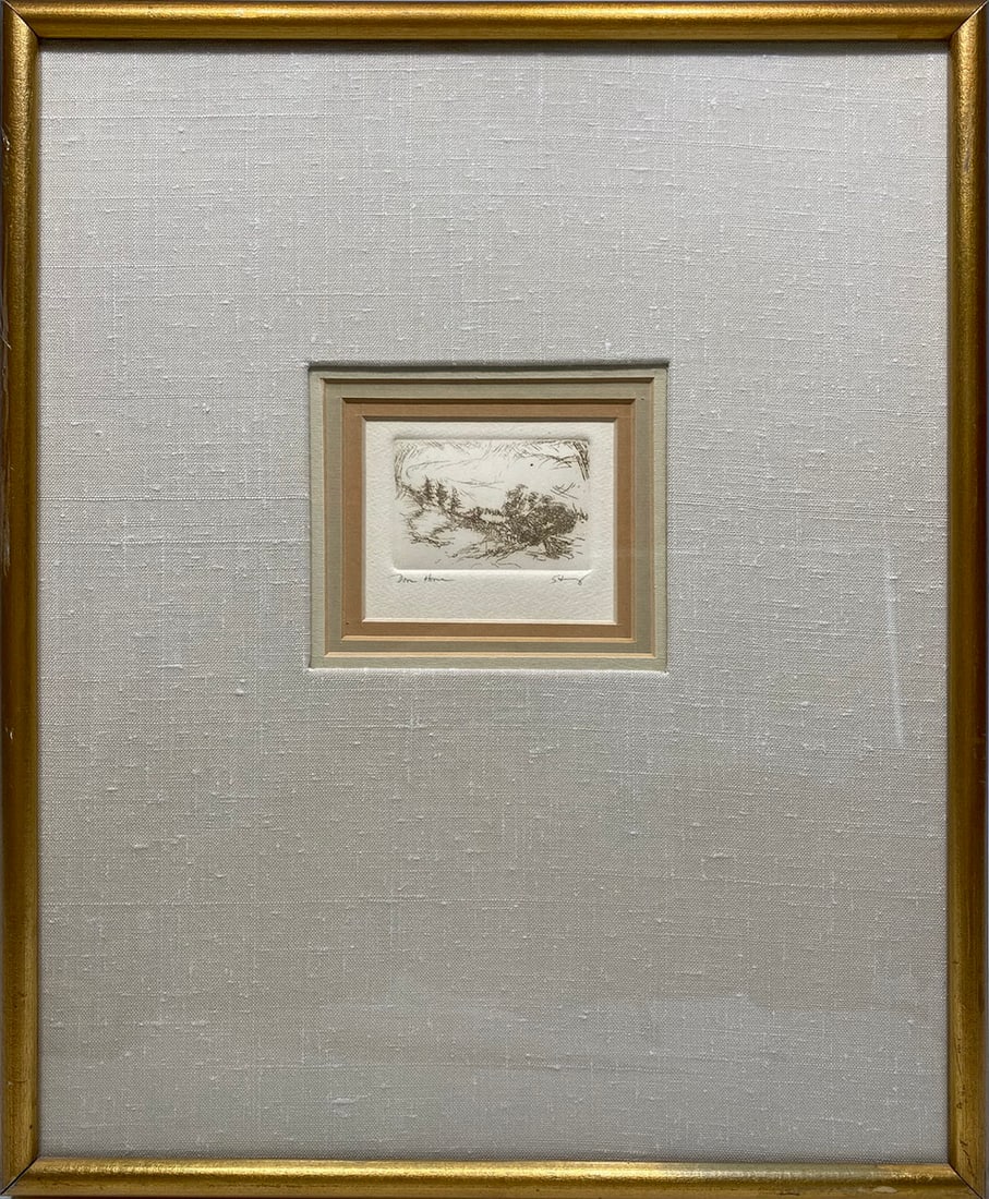 Vintage American Engraving, signed (1 of 4)