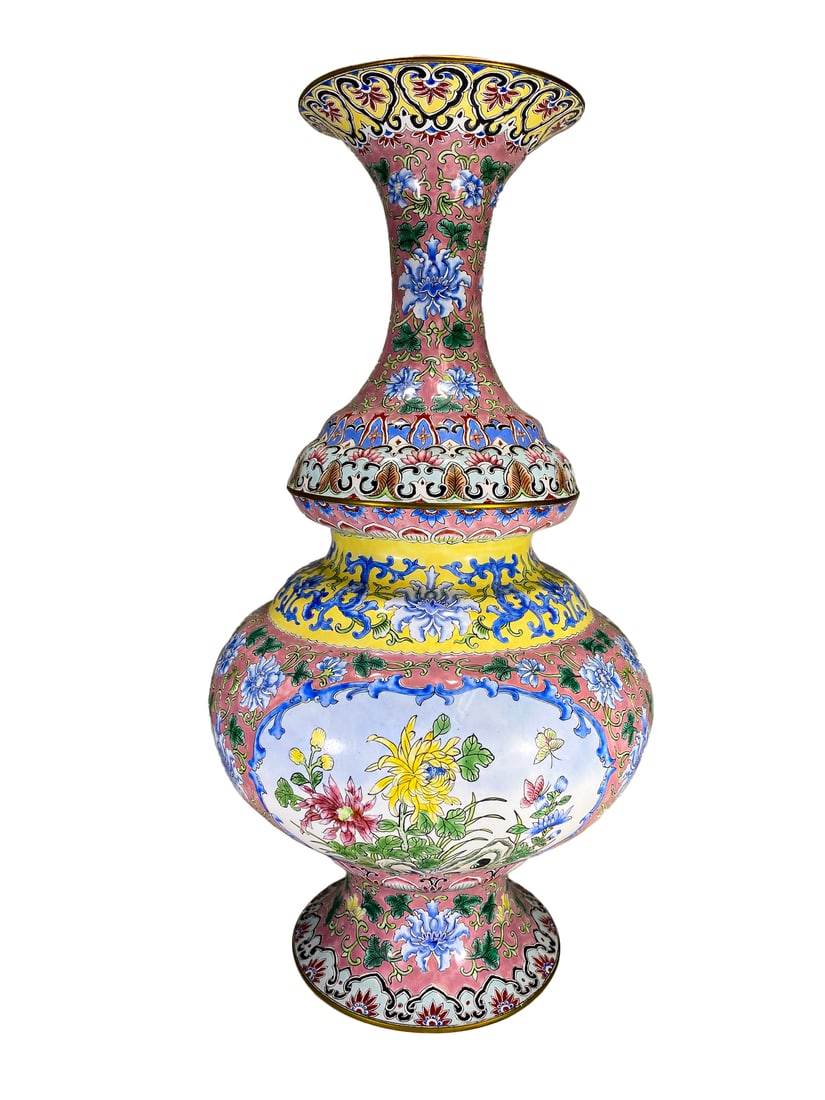 Vintage Oriental Enameled Vase (1 of 8)