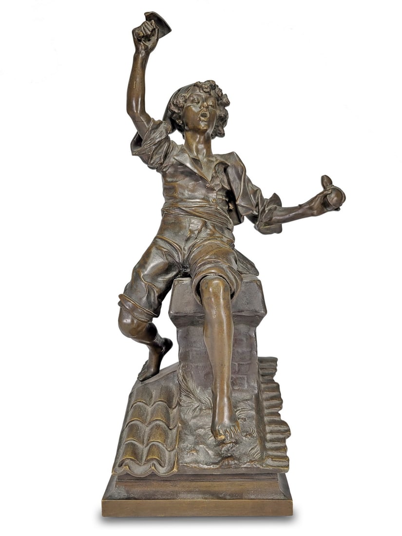 Emile Edmond PEYNOT (1850-1932) the chimney sweep bronze (1 of 7)