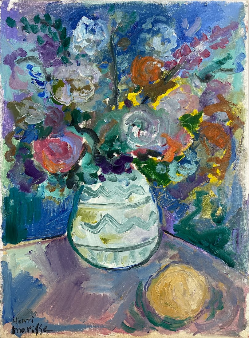 After H. Matisse Oil on Canvas Painting (1 of 4)