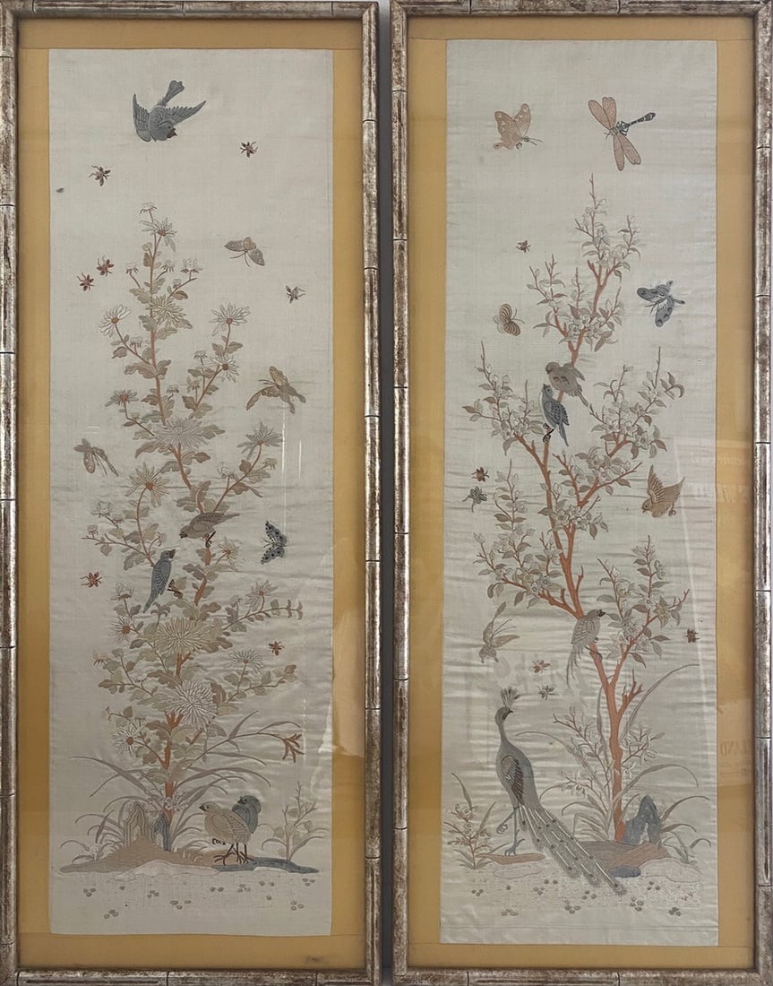 Vintage Pair of Framed Embroidery (1 of 10)