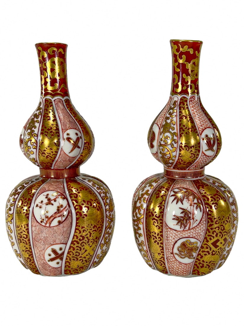 Antique Oriental Pair of Porcelain Vases (1 of 4)
