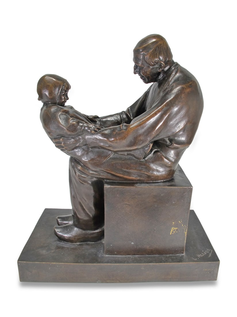 Lucien Charles Edouard ALLIOT (1877-1967) Bronze Sculpture: Lucien Charles Edouard ALLIOT (1877-1967) Bronze Sculpture. 19 x 16 x 8 3/4 in.Local Pick up call one day before to make an appointment. TO SHIP THIS ITEM IN USA OR INTERNATIONAL, PLEASE CONTACT THE S