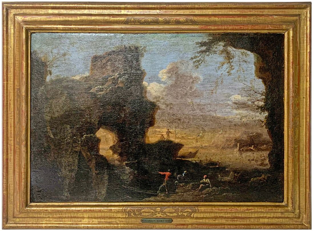 Attributed to Salvator ROSA (1615-1673) Oil on Canvas (1 of 4)