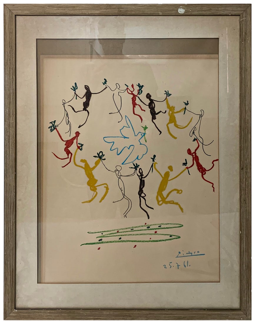 After Pablo Picasso Old Silk Screen or Print (1 of 5)