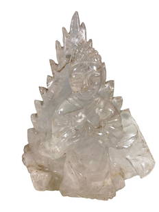 Antique Chinese Rock Crystal Buddha Statue: Antique Chinese Rock Crystal Buddha Statue. 8 1/4 x 6 1/4 x 2 3/8 in.Local Pick up call one day before to make an appointment. TO SHIP THIS ITEM IN USA OR INTERNATIONAL, PLEASE CONTACT THE SHIPPERS :