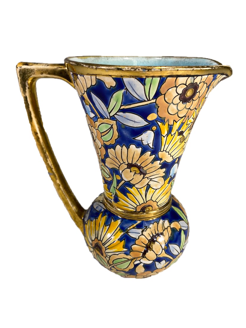 Antique Boch Fes, Belgium Pottery Jug: Antique Boch Fes, Belgium Pottery Jug. 7 1/8 x 6 1/8 x 4 1/4 in.Local Pick up call one day before to make an appointment. TO SHIP THIS ITEM IN USA OR INTERNATIONAL, PLEASE CONTACT THE SHIPPERS : 1) UP