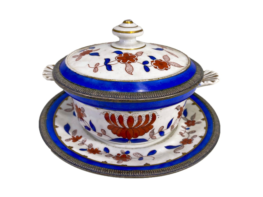 Antique French Silver & Porcelain Jar (1 of 9)